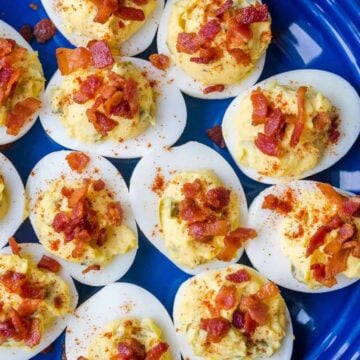 Deviled Eggs served on platter