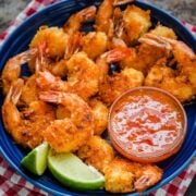 coconut shrimp served with dipping sauce