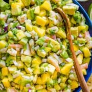 Shrimp mango avocado salsa
