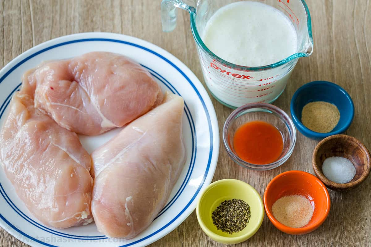 Ingredients for Fried chicken marinade