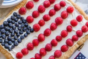 Berry Puff Pastry Tart with Flag Pattern