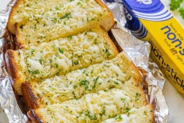 garlic bread in foil