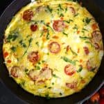 Easy Frittata recipe in black skillet