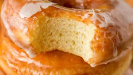 Stacked glazed donuts recipe