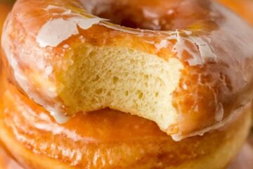 Stacked glazed donuts recipe