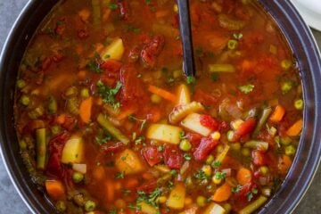 Vegetable Soup in Pot