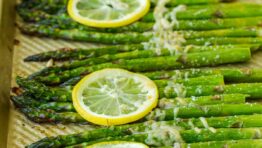 Roasted Asparagus on baking sheet