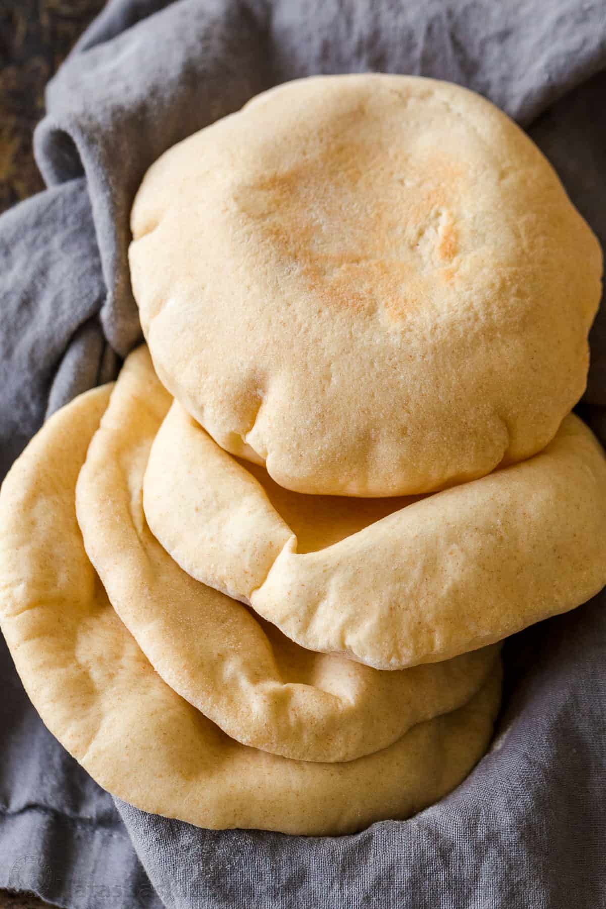 Fluffy Pita Bread Recipe Easy Homemade Pita Bread Recipe GOMW