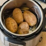 Instant Pot Baked Potatoes on rack