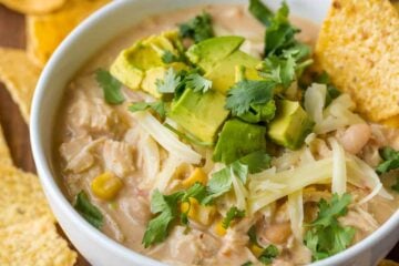 White Chicken Chili in bowl