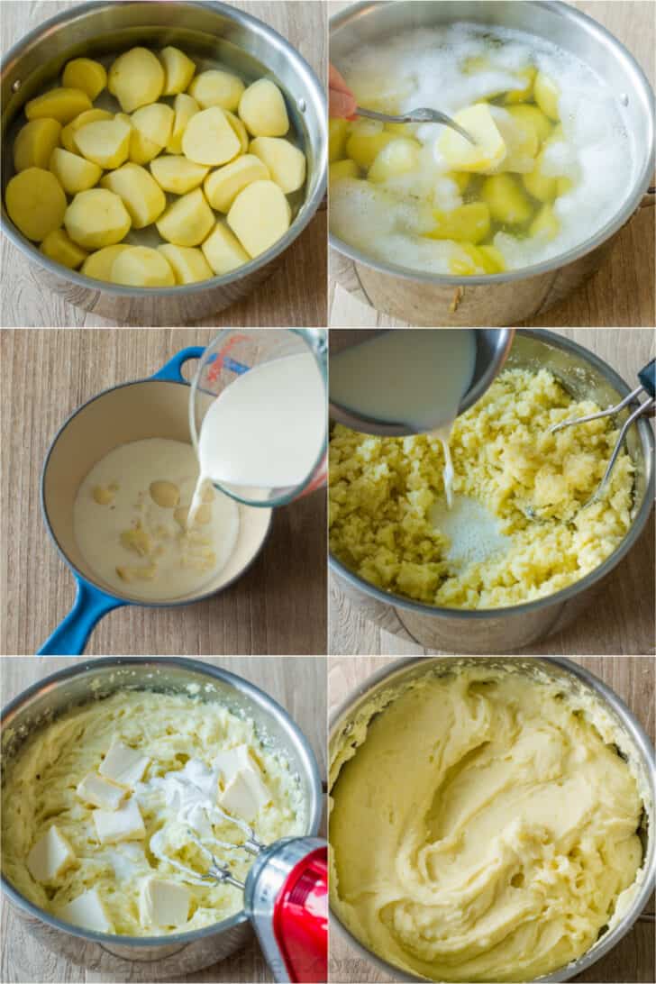 Step by step how to make garlic mashed potatoes