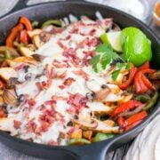 Chicken and mushroom fajitas