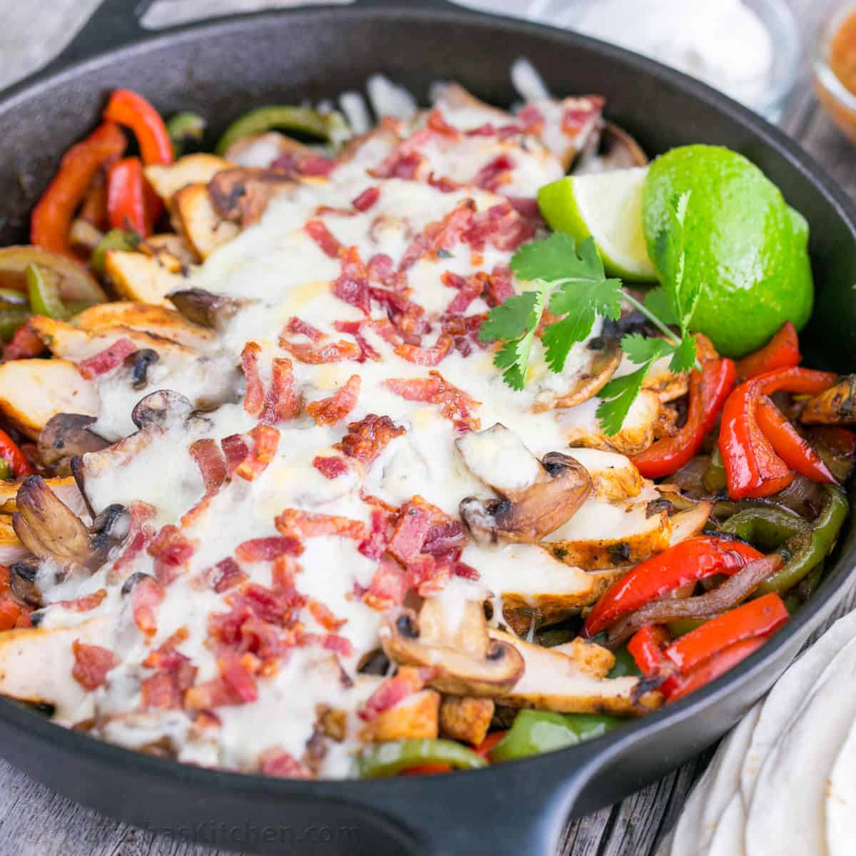 Chicken and Mushroom Fajitas
