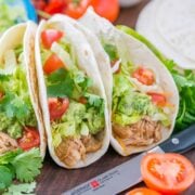 chicken tacos with toppings