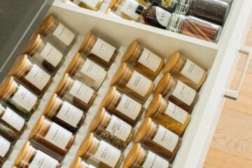 Kitchen Organization spice drawer