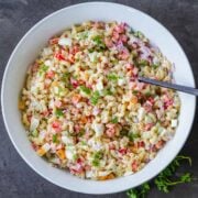 Macaroni Salad Recipe in bowl