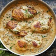 Creamy Tuscan Chicken in skillet