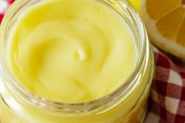 Lemon curd recipe in mason jar