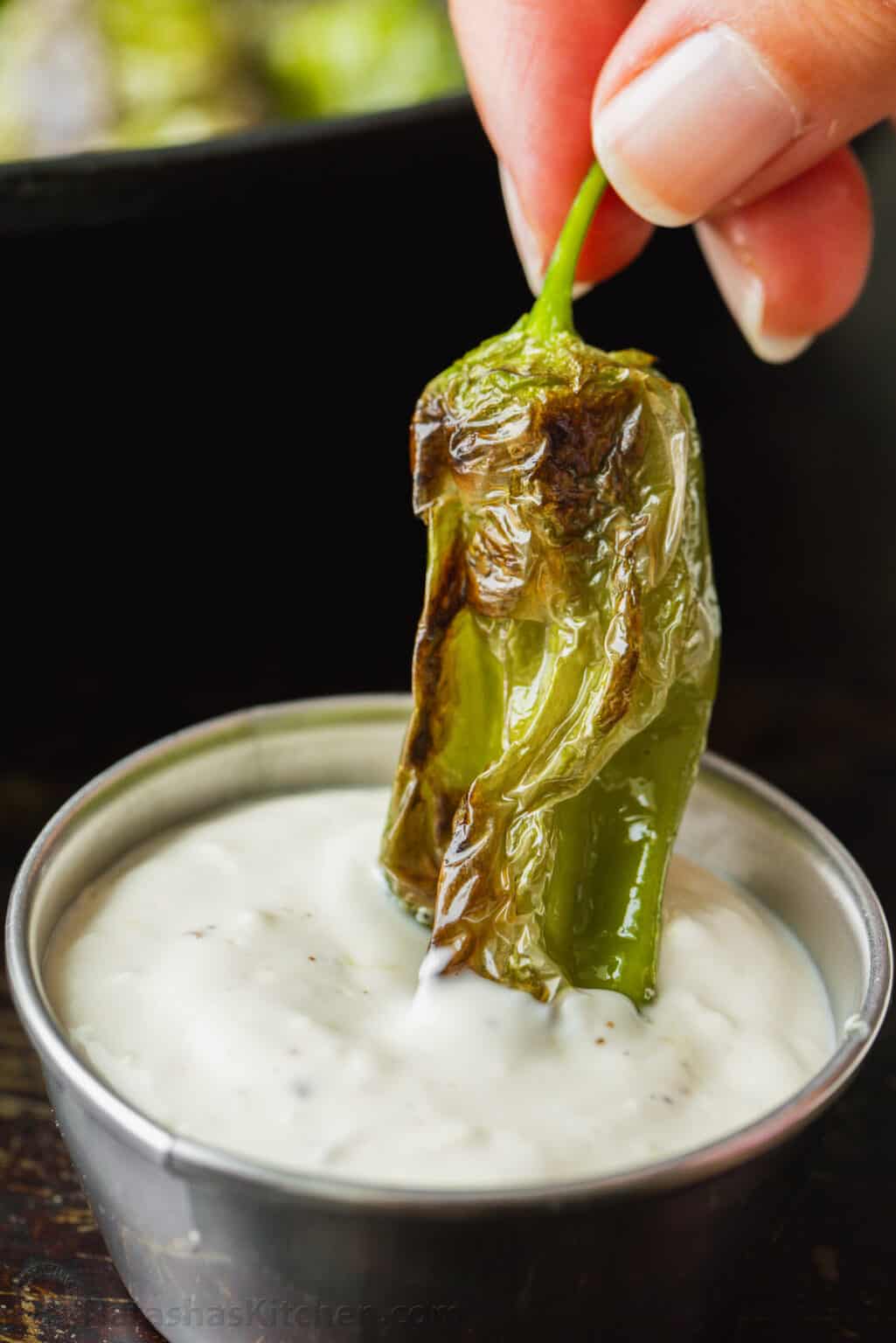 Blistered Shishito Peppers With Best Dip