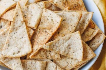 Pita Chips in serving bowl