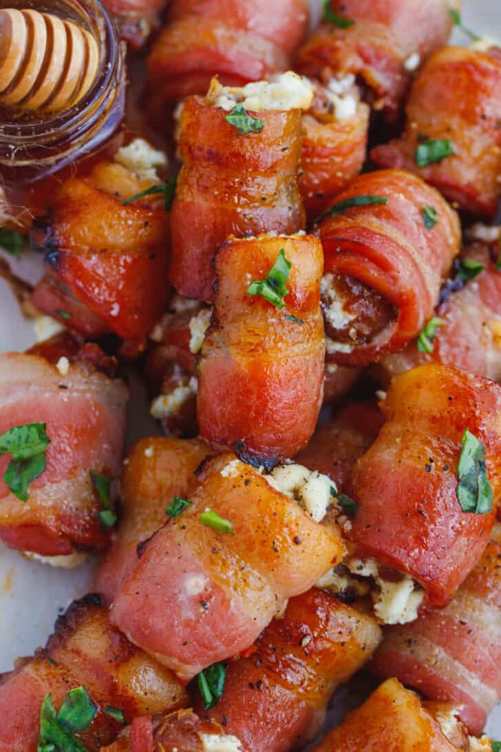 Bacon-Wrapped Stuffed Dates Recipe - NatashasKitchen.com