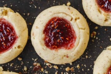 Thumbprint Cookies on a platter