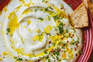 Whipped feta dip served with pita chips