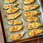Jalapeno popper recipe baked on a sheet pan