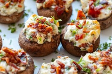 Best stuffed Mushrooms recipe with bacon and cream cheese