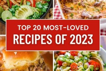 Top 20 recipes of 2023 roundup collage
