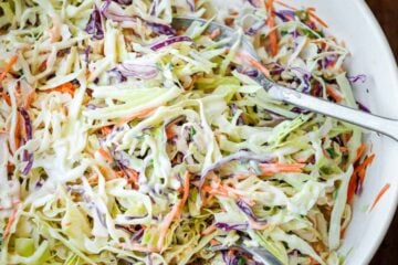 Creamy Coleslaw served in a bowl