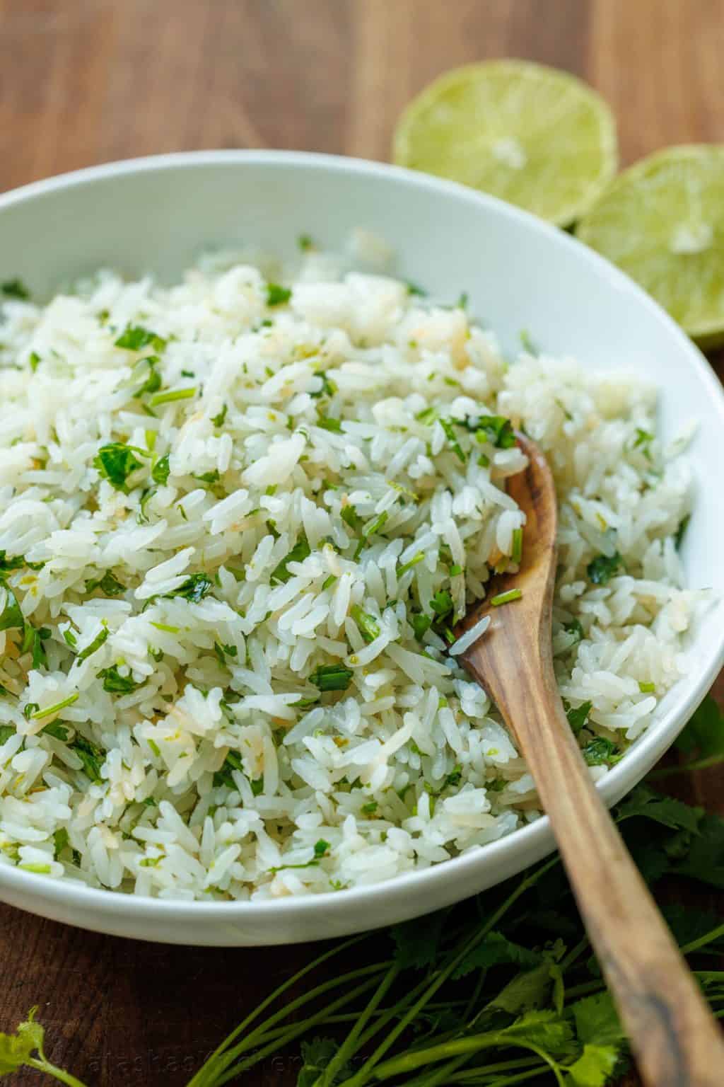 Fried Rice Lime Cilantro Lime Rice Recipe (VIDEO) - NatashasKitchen.com