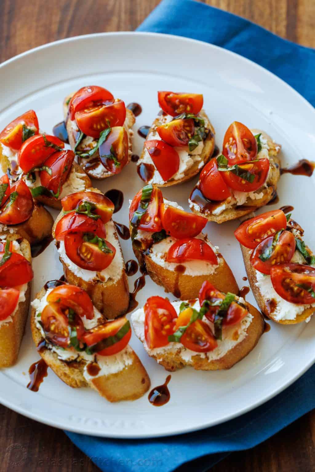 Tomato Goat Cheese Crostini - NatashasKitchen.com