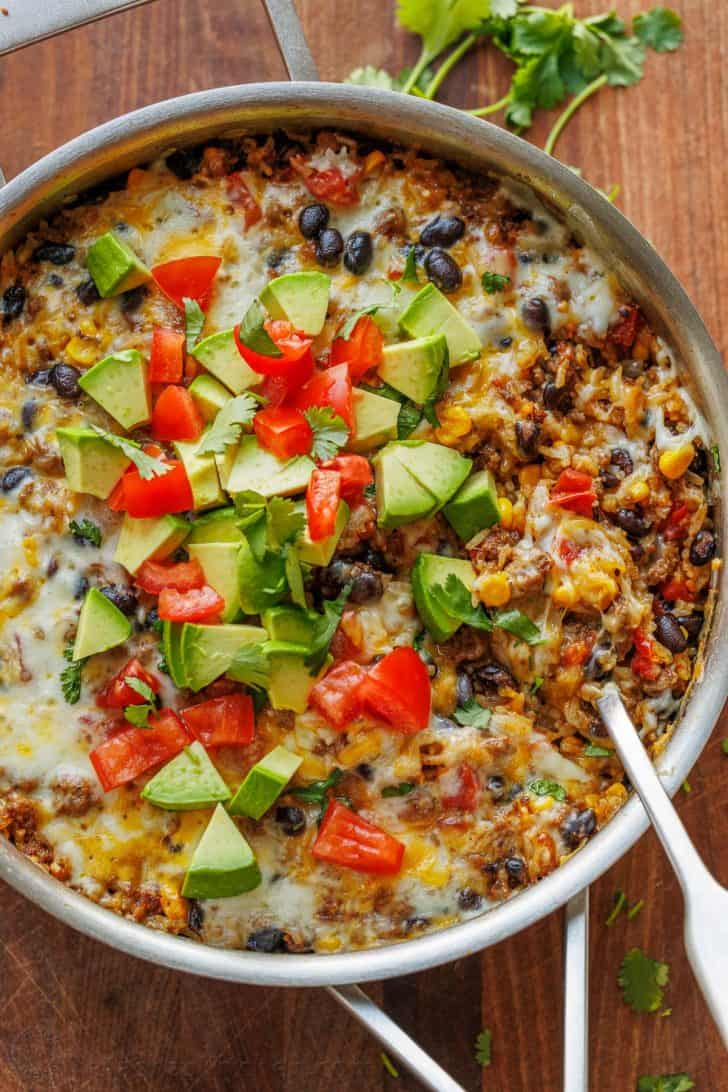 mexican-beef-and-rice-skillet-with-video