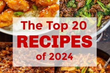 Top 20 recipes of 2024 roundup collage