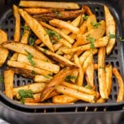 Air Fryer French Fries with parsley to garnish