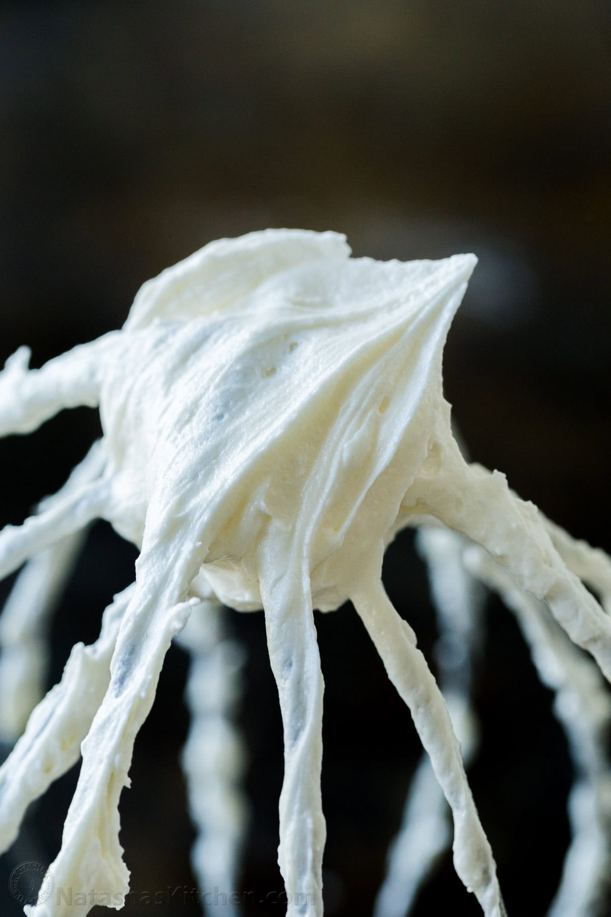 Stiff peaks on a metal whisk