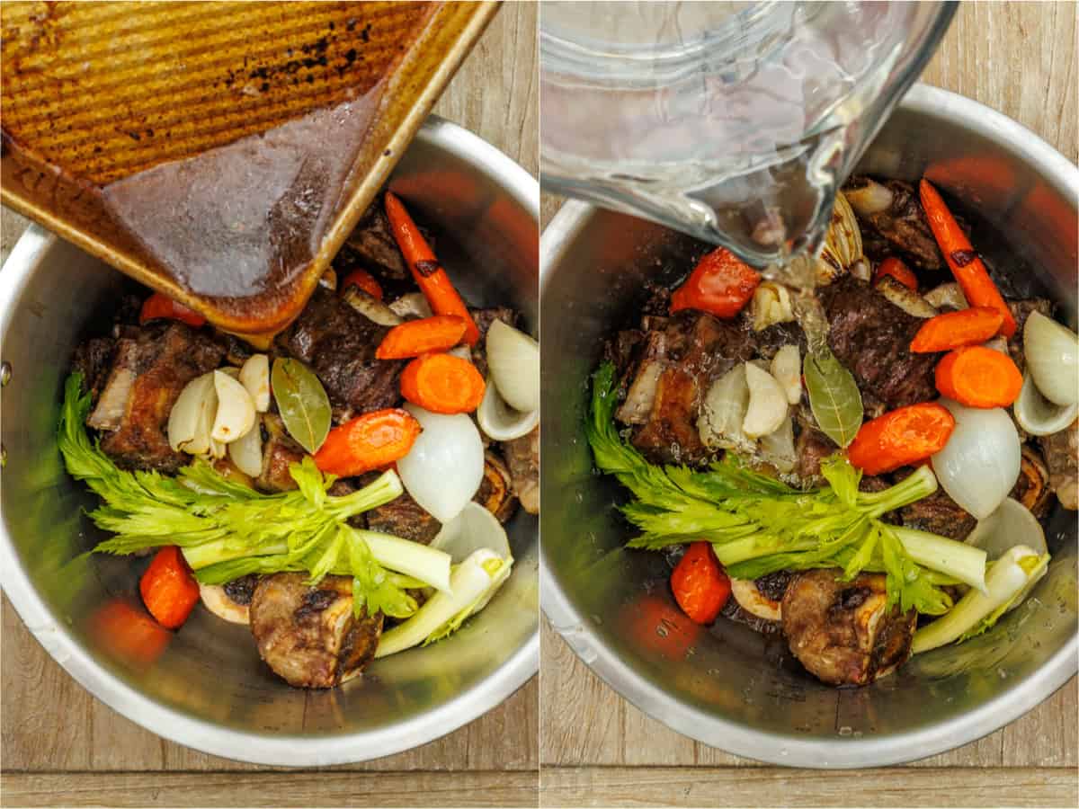 Make this easy beef stock in the slow cooker, stovetop, or Instant Pot. This beef bone broth is rich in flavor and better than store-bought. Cooking beef stock in the instant pot
