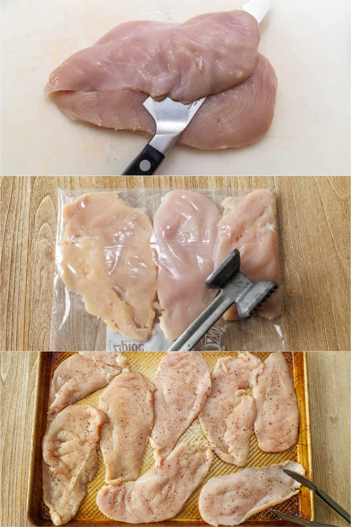 Easy breaded chicken cutlets recipe ready in under 30 minutes. Crispy on the outside with juicy chicken inside. Kid-friendly chicken dinner! how to prep chicken for breading by cutting in half, pounding thin and then seasoning.