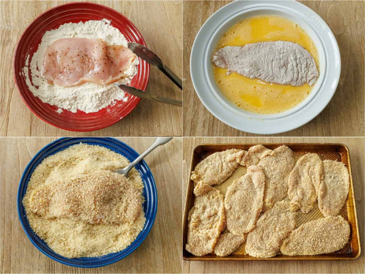Easy breaded chicken cutlets recipe ready in under 30 minutes. Crispy on the outside with juicy chicken inside. Kid-friendly chicken dinner! How to make chicken cutlets with breading using flour, egg and panko breadcrumbs