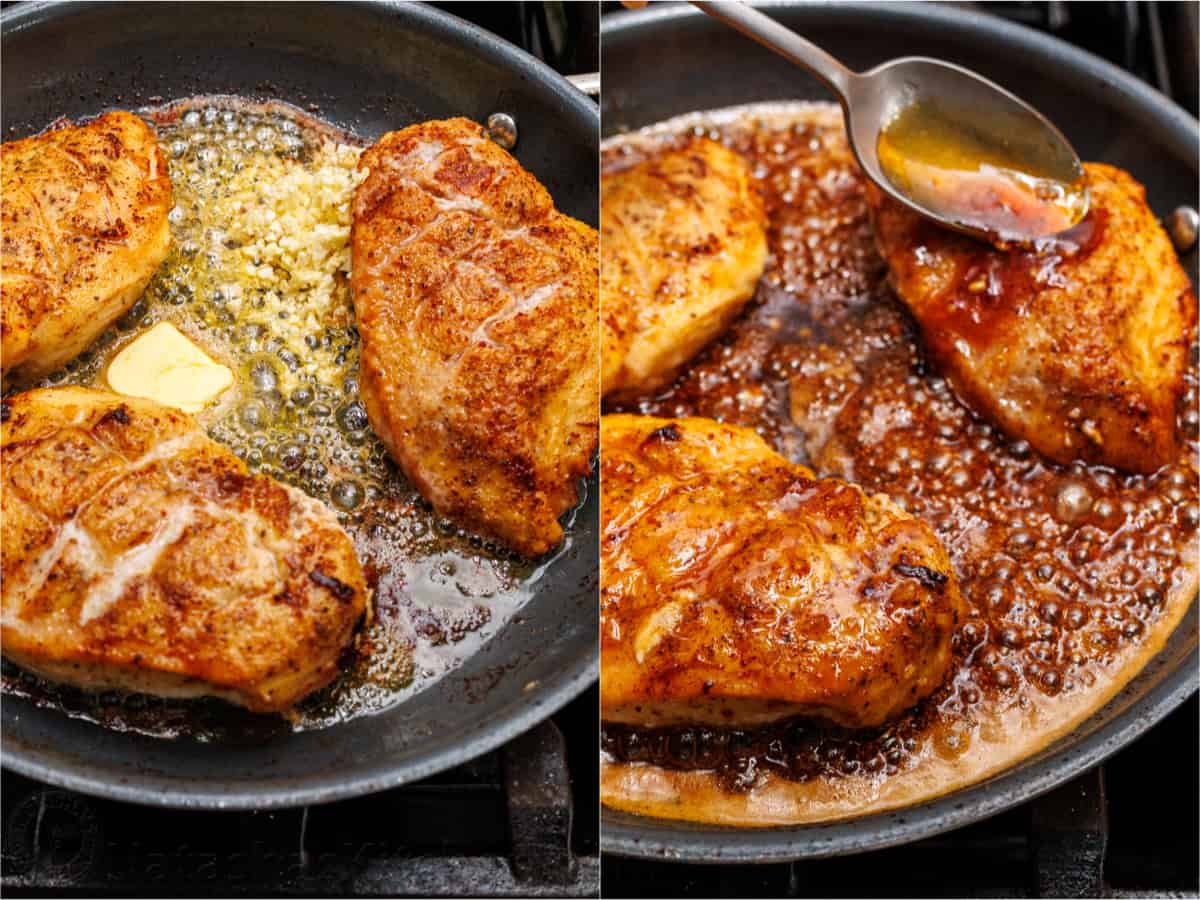 how to saute honey chicken breast in a saute pan with butter