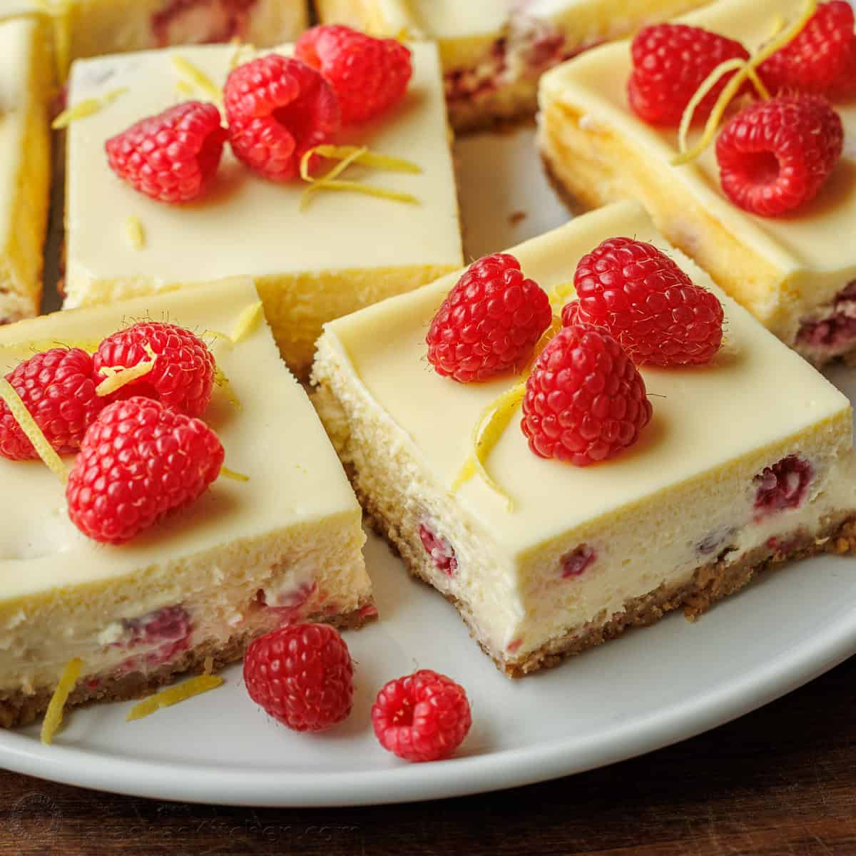 Raspberry Lemon Cheesecake Bars