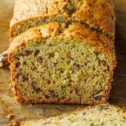 Homemade Zucchini Bread recipe sliced